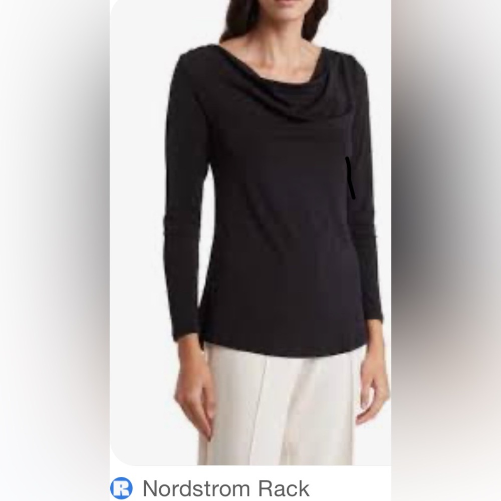 Elegant Black Women's long sleeve  top Nordstrom rack size XL